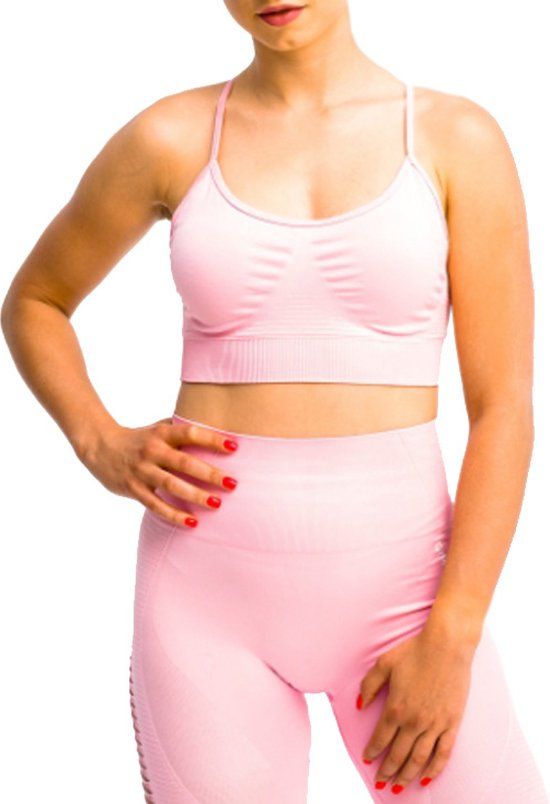 GymHero California Cute Bra - Milkshake - Women's Sports Bra - Pink - Size S