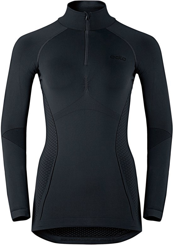 ODLO Evolution Warm - Sportshirt - Dames - Zwart - Maat S