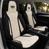 Bremer Sitzbezüge Autostoelhoezen voor Skoda Kamiq BJ vanaf 2019 – Stoelhoezen voor bestuurder en passagier in Zwart/Beige