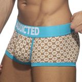 Addicted Boxer GEOMETRIC Marron-Turquoise