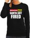 Bellatio Decorations Foute Humor Kersttrui Breaking News Fired Kerst - Sweater - Zwart - Dames XL