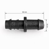 GMK Startverbinder 20x20 mm voor Druppelslang en Tyleenslang met Rubber – 20x20 mm Rechte Barbed Slangtule - 10 Stuks