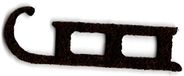 Petra's knutsel-News A-SWF6205-79 strooidecoratie, 35 x slee 50 mm, vilt/donkerbruin