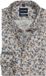OLYMP Luxor comfort fit overhemd - dobby - beige met blauw en groen dessin - Strijkvrij - Boordmaat: 44 (EU maat: XL)
