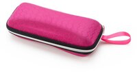 Roze brillenkoker met ritssluiting - hardcase - kunststof - unisex