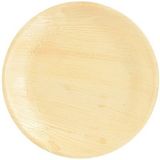 Merkloos / Sans marque Papstar biologisch afbreekbare bordjes palmblad - 6x stuks - dia 23 cm