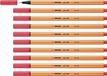 STABILO point 88 - Premium Fineliner - Fine 0,4 mm – Roest Rood – Doos 10 stuks