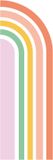 Ambiance Sticker Vliesbehang, voorgelijmd, gigantische muurschilderingen - HALF RAINBOW ARCH - 135x45cm