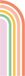 Ambiance Sticker Vliesbehang, voorgelijmd, gigantische muurschilderingen - HALF RAINBOW ARCH - 135x45cm