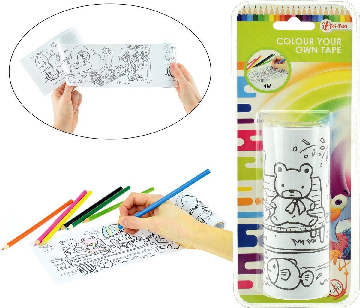 Toi Toys Toi-toys Kleur Je Eigen Sticker Wit 4 M