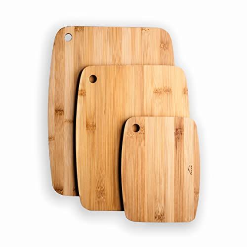 Lacor - 60523 - Set van 3 snijplanken - Bamboe - Antibacterieel - Bruin