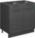 Vicco Keukenonderkast Fame-Line 80 cm Gris Foncé/Anthracite WB Chêne Ergonomique Panneau de particules