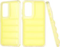 Techsuit Hoesje geschikt voor Samsung Galaxy A35 - Wave Shield Shockproof Hard Case Back Cover - Geel