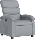 vidaXL Massagestoel Lichtgrijs Stof