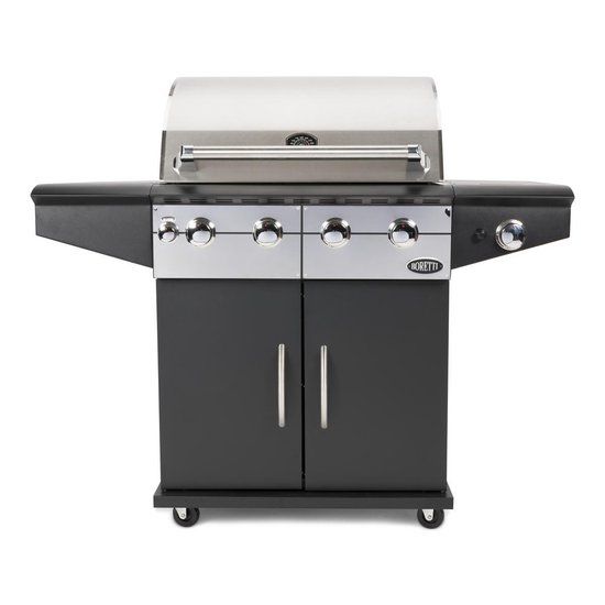 Boretti DaVinci Nero Gas BBQ - Black - 3 Burners - Verrijdbaar