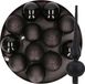 Billiet - Vanlaere 12x stuks boules de Noël en plastique 6 cm avec étoile scintillante incluse noir