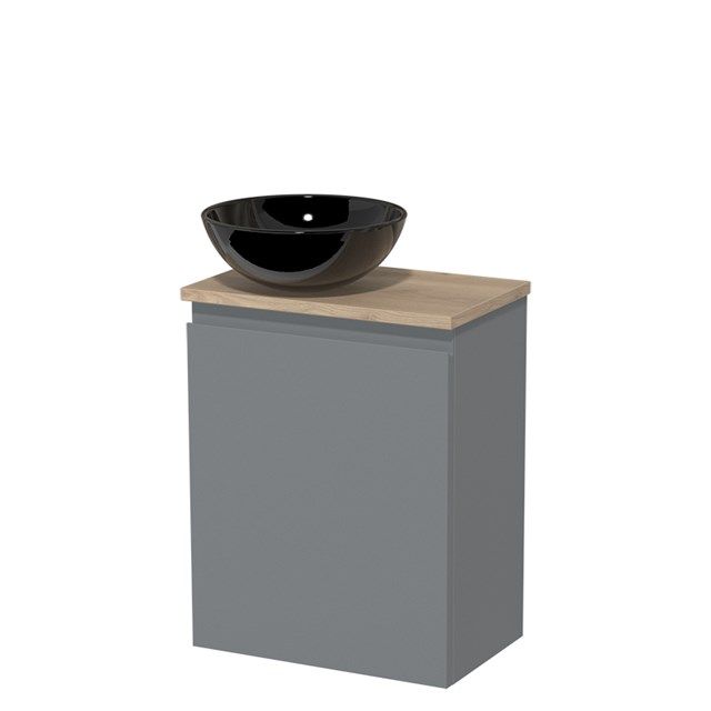 Maxaro Modulo Toiletmeubel 41cm - Middengrijs / Lichtbruin Eiken
