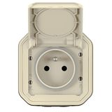stopcontact Legrand Plexo 069776L stopcontact - 2p+t - beige - opbouw