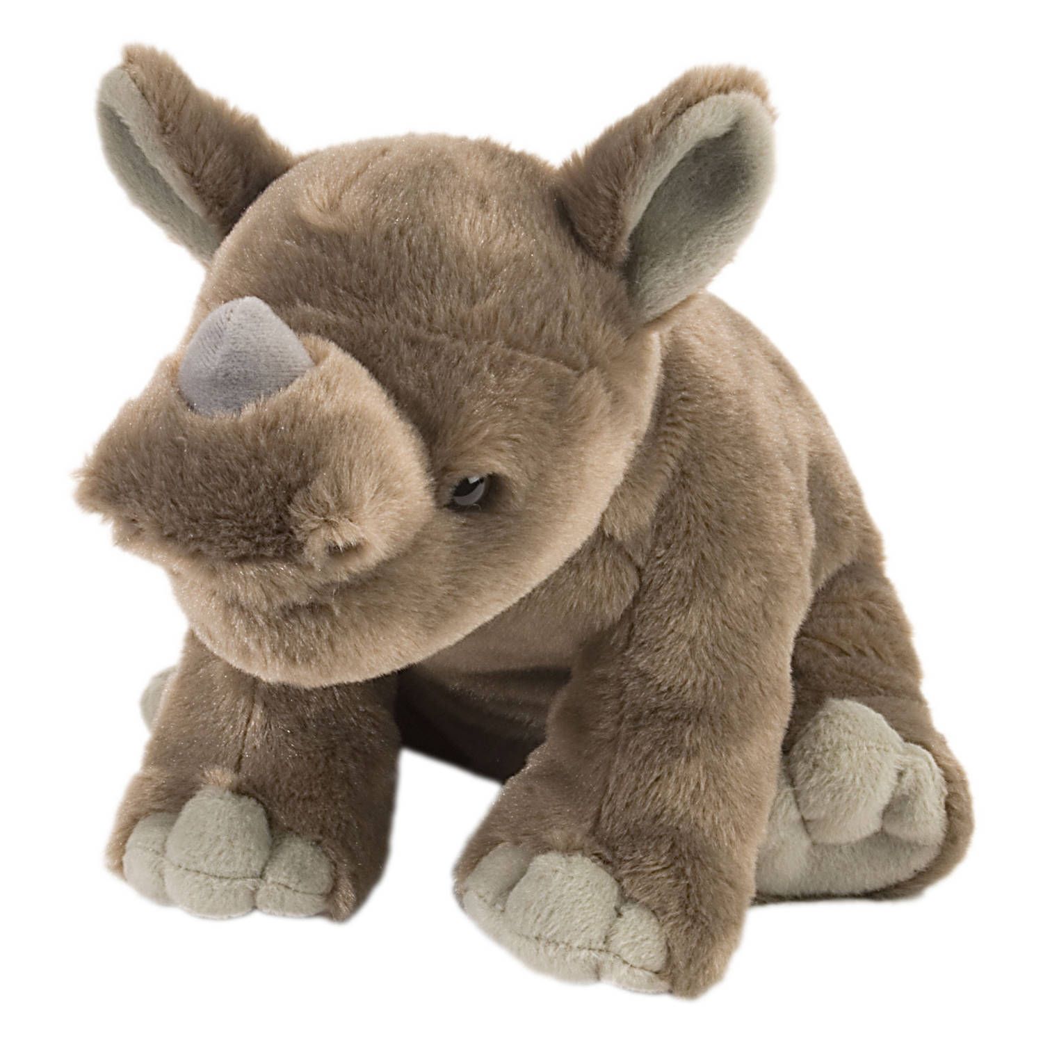 Wild Republic neushoorn junior knuffel 30 cm pluche bruin