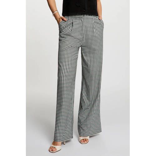 Morgan wide leg high waist pantalon zwart