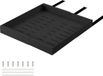 Unyqoos® Organiseur de cuisine extensible, réglable de 32 à 52 cm, acier au carbone, auto-adhésif, avec glissières à fermeture douce