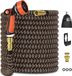 Tuyau d'arrosage extensible de 50 pieds - Pommeau de douche à 10 fonctions - Raccords en laiton (1/2" et 3/4") - Matériau tissé 3750D - Sans pli - Léger - Tuyau d'eau flexible