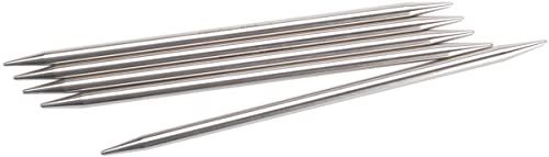 ChiaoGoo Double Point Stainless Steel Knitting Needles 6\" 5/Pkg - Size 1.5/2.5Mm