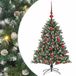 vidaXL Kunstkerstboom Groen 120 cm PVC en Plastic en Staal