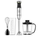 Taurus - Staafmixer XXL 1500 W | 20 snelheden + Turbo | roestvrijstalen messen | spatbescherming | ergonomisch | BPA-vrij | vaatwasmachinebestendig | maalt ijs | 3 accessoires
