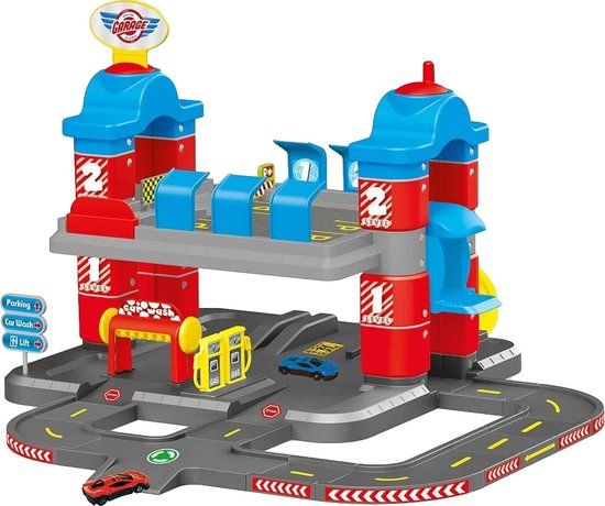 Dolu Dubbele Parkeergarage Speelset - Multicolor