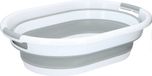 Panier à linge pliable - Plastique - blanc/gris - 27 litres - 60 x 45 x 30 cm