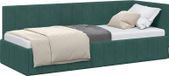 vidaXL Lit d'angle avec tête de lit, vert foncé, 80 cm x 200 cm, velours