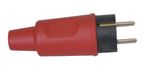 Kopp 179512005 Stekker met randaarde, massief rubber, met knikbescherming, rood