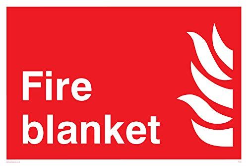 Viking Signs FV354-A4L-V "Branddeken" Sign, Vinyl/Sticker, 300 mm H x 200 mm W