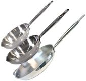 Fackelmann Set van 3 roestvrijstalen koekenpannen (24 cm, 28 cm en 32 cm)