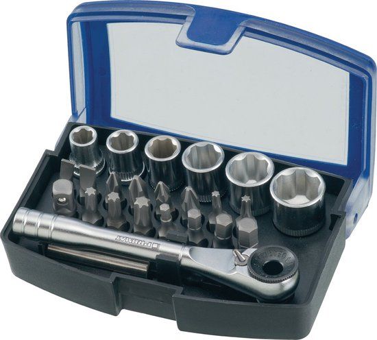 Promat bit/doppenset 34-delig - inclusief bitratel