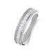 Lucardi Dames Zilveren ring baguette zirkonia - Ring - 925 Zilver - Zilverkleurig - 17.50 / 55 mm