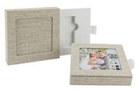 Elegantdisk Boîte/coffret USB. Tissu lin (naturel)