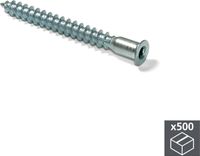 Emuca Vis autotaraudeuse, tête plate Allen, D. 5 mm, 50 mm, Acier, Zingué, 500 pc.