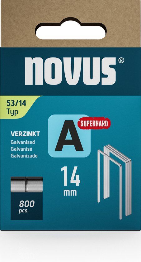 Novus Tools 042-0781 Nieten met fijn draad Type 53 800 stuk(s) Afm. (l x b) 14 mm x 11.3 mm