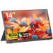 V140F1 Moniteur portable 14 pouces avec étui en cuir magnétique - Noir