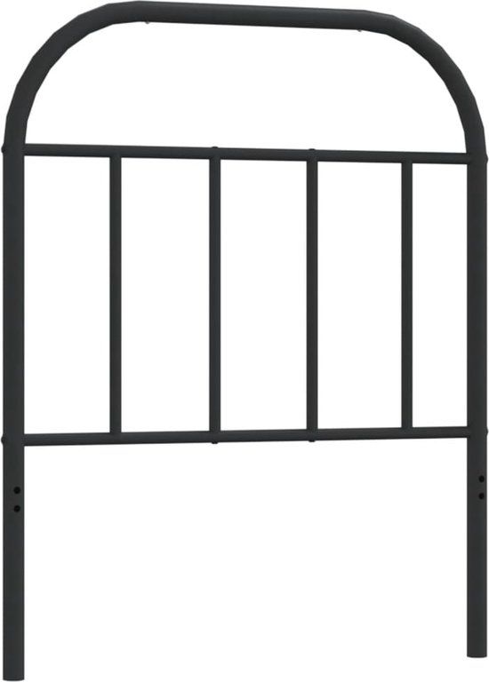 vidaXL Hoofdbord metaal zwart 75 cm