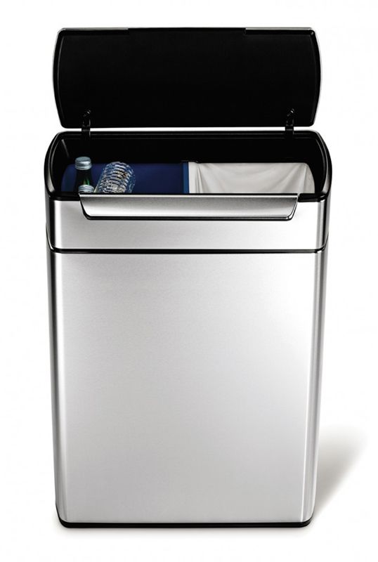Vepa Bins VB 015835 - 48L Rectangular Stainless Steel Trash Can