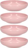 Plasticforte Kommetje/schaaltje - 4x - pastel roze - D16 x 4 cm - 520 ml - kunststof