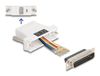 DeLOCK 67114 VGA / RJ45 Adapter [1x D-sub stekker 25-polig - 1x RJ45-bus] Wit