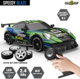 Gear2Play Speedy Blaze RC Auto 1:16 – Drift Auto met Licht & Geluid – Inclusief Oplaadbare batterij en extra set Banden