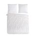 Muller Textiles Pure dekbedovertrek luxe stiksel plooien - Lits jumeaux 240x200/220 cm - Wit - Microvezel