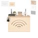 MOE UHANE Afdekking voor Wi-Fi router, routeromgeving, routerplank met verschuifbare afdekking, organizer voor routergebied, wandmontage