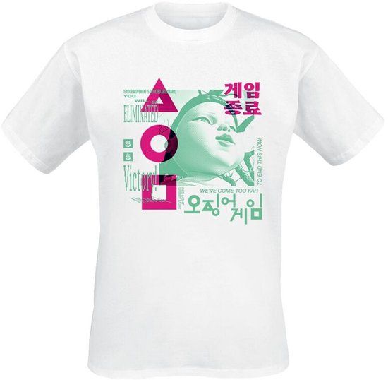 Squid Game T-shirt - Young Hee - Overlay - Heren - Wit - 3XL