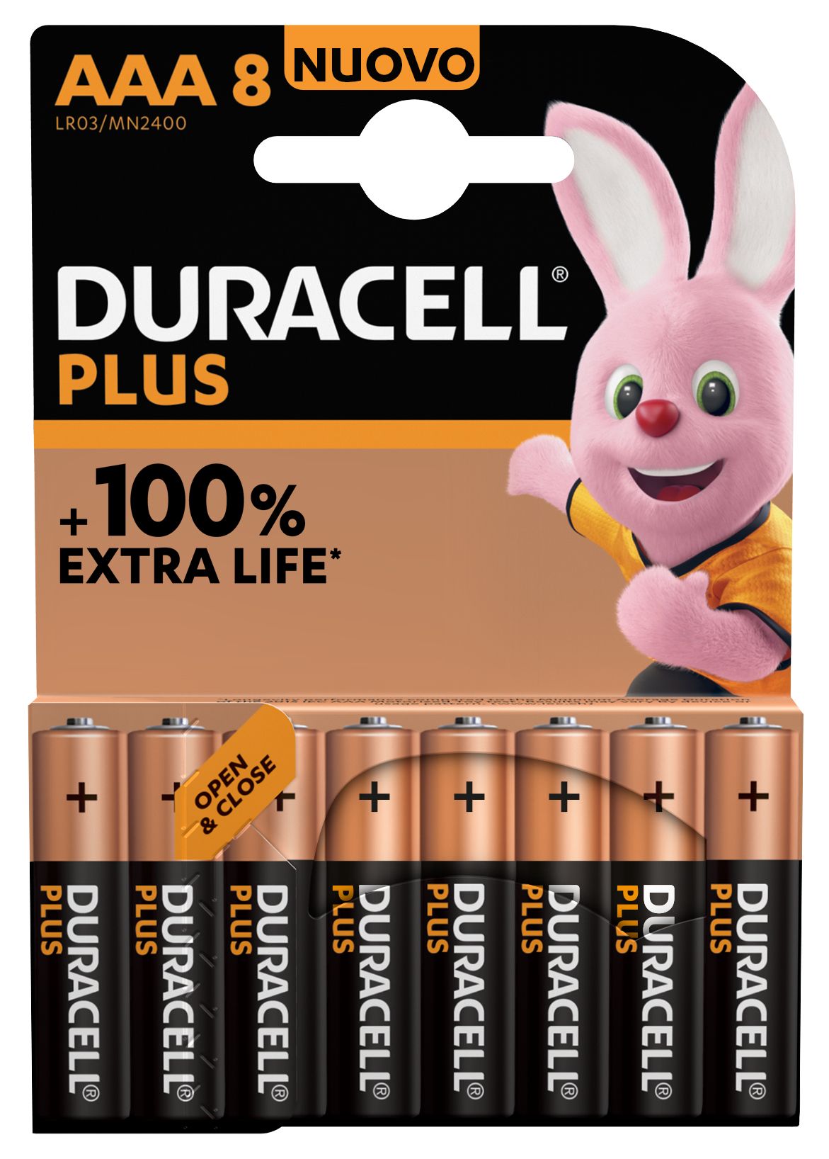 Duracell Plus AAA Alkaline Batterijen - 8 stuks